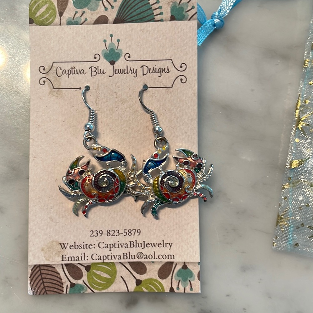 Crab earrings